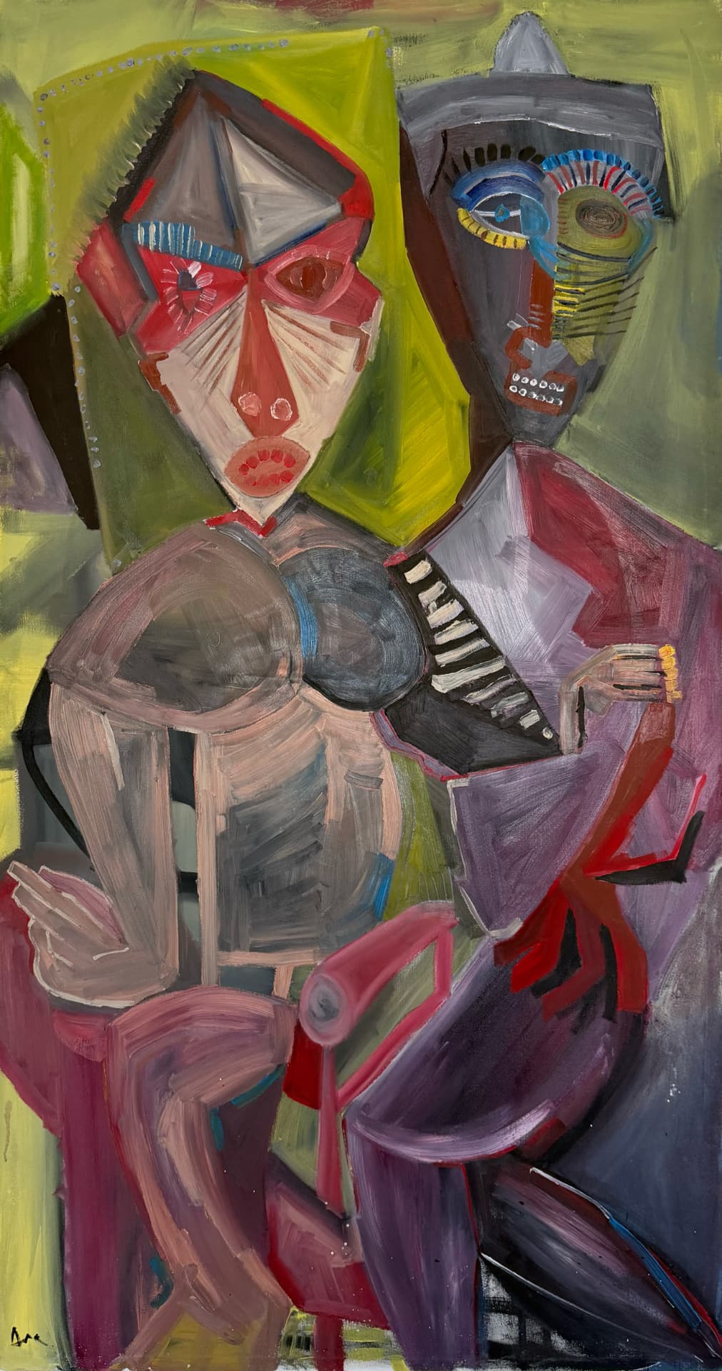 two masked figures